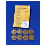 (8) 1950-D WHEAT PENNIES