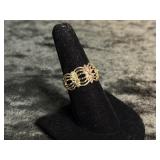 4.1G 10K SIZE 7 RING WITH ROSE GOLD LEAF PATTERN