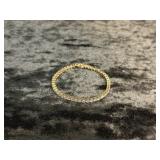 9.7G STERLING BRACELET WITH WHITE STONES 6.5"