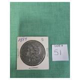 1884-S MORGAN SILVER DOLLAR