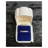 3.0G 10K WHITE GOLD DIAMOND WEDDING BAND SIZE 5.5