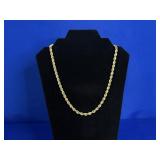 10.4G 14K ROPE STYLE NECKLACE 20" MARKED