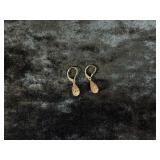 2.0G 10K GOLD DANGLE TEAR DROP EARRINGS