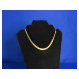 11.1G 14K HERRINGBONE NECKLACE 16" MARKED "ITALY"