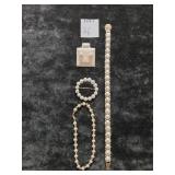 14K MARKED CLASPS & POSTS PEARLS: