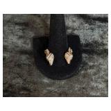 2.7G 10K EARRINGS WITH CLEAR STONES