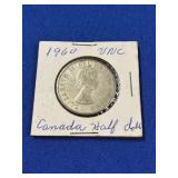 1960 ELIZABETH II CANADA SILVER HALF DOLLAR COIN