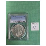 GRADED 1886-O MORGAN DOLLAR PCGS AU55