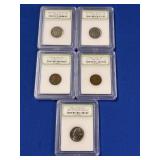 INB CARDED: (2) INDIAN HEAD-BUFFALO NICKELS, EARLY