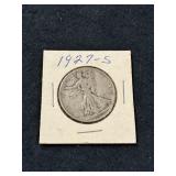 1927-S WALKING LIBERTY SILVER HALF DOLLAR