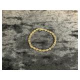 5.3G 14K BRACELET WITH CYLINDER DESIGN 7.5"