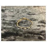 10.7G STERLING BRACELET WITH BLACK AND CLEAR STONE