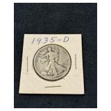 1935-D WALKING LIBERTY SILVER HALF DOLLAR