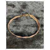 3.8G TRI-TONE STERLING BRAIDED BRACELET
