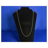 2.2G 14K ROPE STYLE CHAIN 24" MARKED "ITALY"