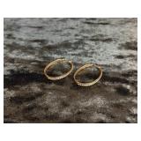 2.2G 14K HOOP EARRINGS MARKED "SLC"