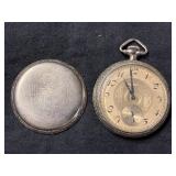 ELGIN POCKET WATCH WITH ENGRAVED BACK