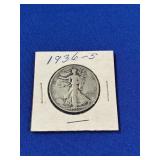 1936-S WALKING LIBERTY SILVER HALF DOLLAR