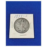 1939-S WALKING LIBERTY SILVER HALF DOLLAR