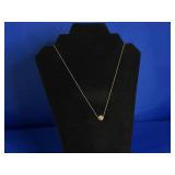 1.6G 10K NECKLACE 18" WITH ROSE GOLD BEAD/PENDANT