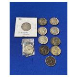 V NICKEL, (5) BUFFALO NICKELS, (4) WAR NICKELS,