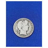 1914-S BARBER SILVER HALF DOLLAR