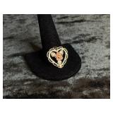 2.1G 10K ROSE GOLD HEART CHARM MARKED "C. CO"