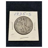 1935-S WALKING LIBERTY SILVER HALF DOLLAR