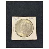 1923 US SILVER PEACE DOLLAR
