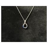 3.8G STERLING SILVER NECKLACE MARKED "BGE"
