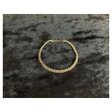 2.1G 14K ROPE STYLE BRACELET 7.25" MARKED "PERU"