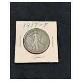 1917 WALKING LIBERTY SILVER HALF DOLLAR