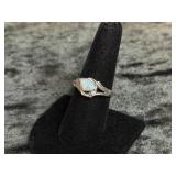 4.2G STERLING SILVER RING SIZE 8 WITH OPAL STYLE