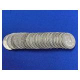 ROLL OF SILVER FRANKLIN HALVES