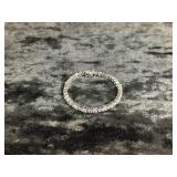 14.7G STERLING BRACELET WITH CLEAR STONES 7"