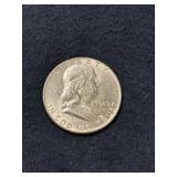 1949 UNC FRANKLIN SILVER HALF DOLLAR