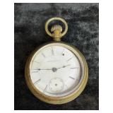 AURORA WATCH CO. POCKET WATCH - CASE IS STUCK