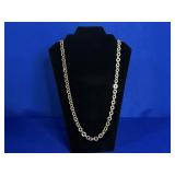 75.2 STERLING .950 36" CHAIN LINK STYLE NECKLACE