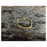 11.1G 14K HEART SHAPED BRACELET 7.5"