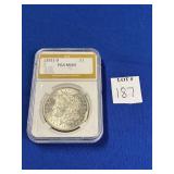 1921-D MORGAN DOLLAR MS 64 PGA GRADED