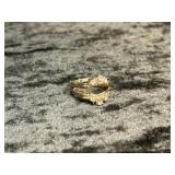 4.9G 14K SIZE 6.5 WRAP STYLE RING WITH STONES
