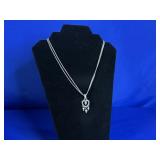 28.9G STERLING NECKLACE 18" PENDANT MADE BY JUDITH