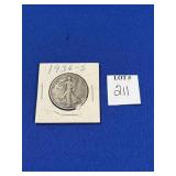 1936-S WALKING LIBERTY SILVER HALF DOLLAR