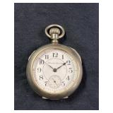 HAMPDEN 17 JEWEL POCKET WATCH MARKED DUEBER