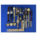 VARIOUS WRIST WATCHES & BANDS: PULSAR, TIMEX,