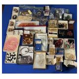 COSTUME JEWELRY: LOTS OF BOXED SETS, EARRINGS,