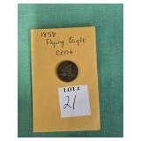 1858 FLYING EAGLE CENT