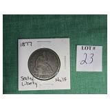 1877 SEATED LIBERTY HALF DOLLAR