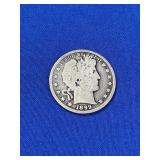 1899 BARBER SILVER HALF DOLLAR