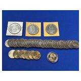 ($45 FV) MIXED DOLLAR COINS: EISEINHOWERS, SUSAN B